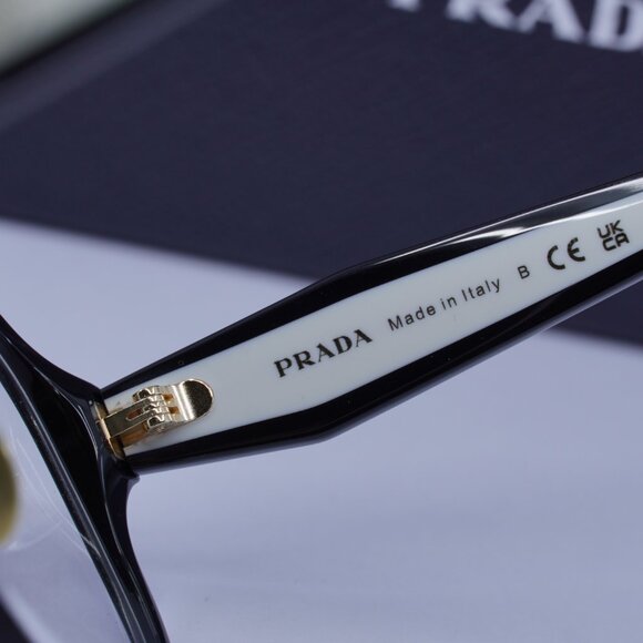 Prada PRB07VD 16K1O1 Square Eyeglasses - Black 56mm - Picture 5 of 7